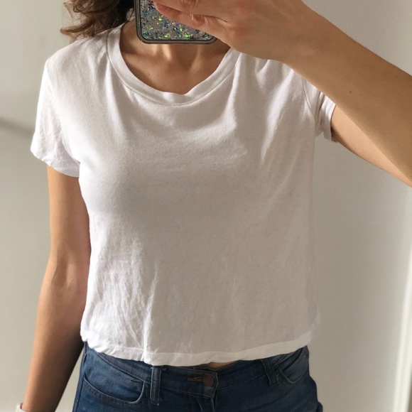 Wilfred Free Crop Tee Shirt Pale Yellow - Picture 6 of 6